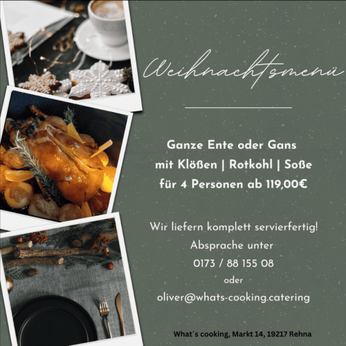 Weihnachtsmenü-Flyer